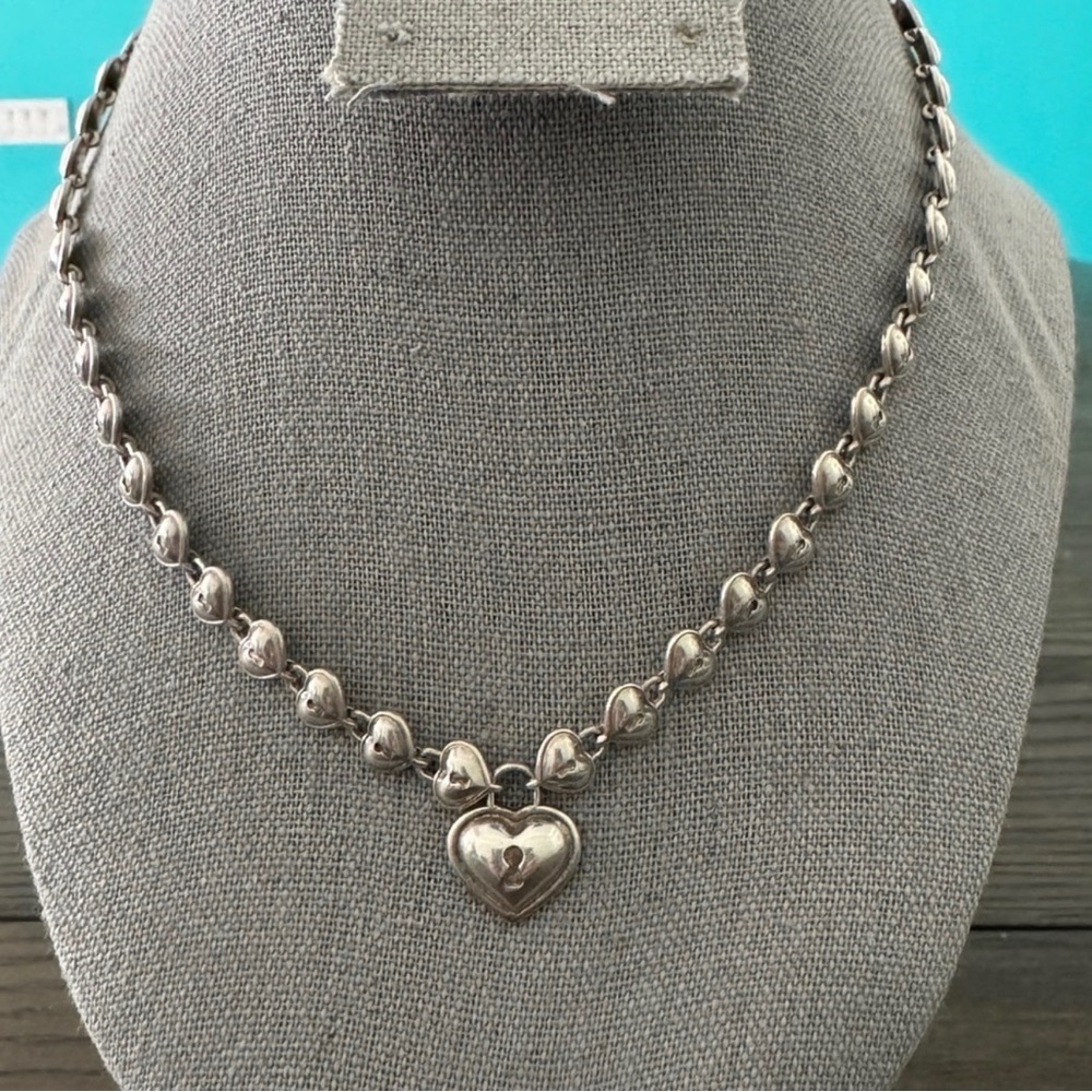 Tiffany & Co. Silver Heart Charm Necklace